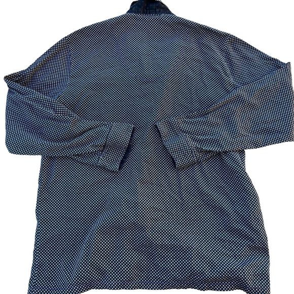 Robert Graham Men Sleepwear‎ Medium Black Abstract Pajama Top Button Up Collar - Picture 7 of 9